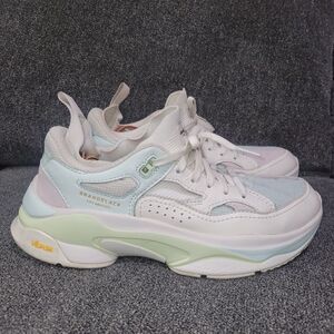 Brandblack Los Angeles Saga 130 Casual Sneakers White /Blue Women's 10